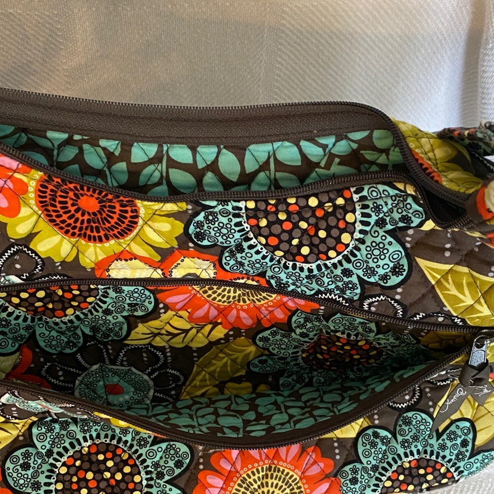 Vera Bradley Multicolor Floral Shoulder Bag or crossbody with wristlet - Picture 3 of 14